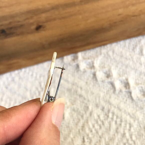 Vintage Mother Of Pearl Carved Elephant Brooch Pin Made In Taiwan 70s 80s Boho - Picture 4 of 7